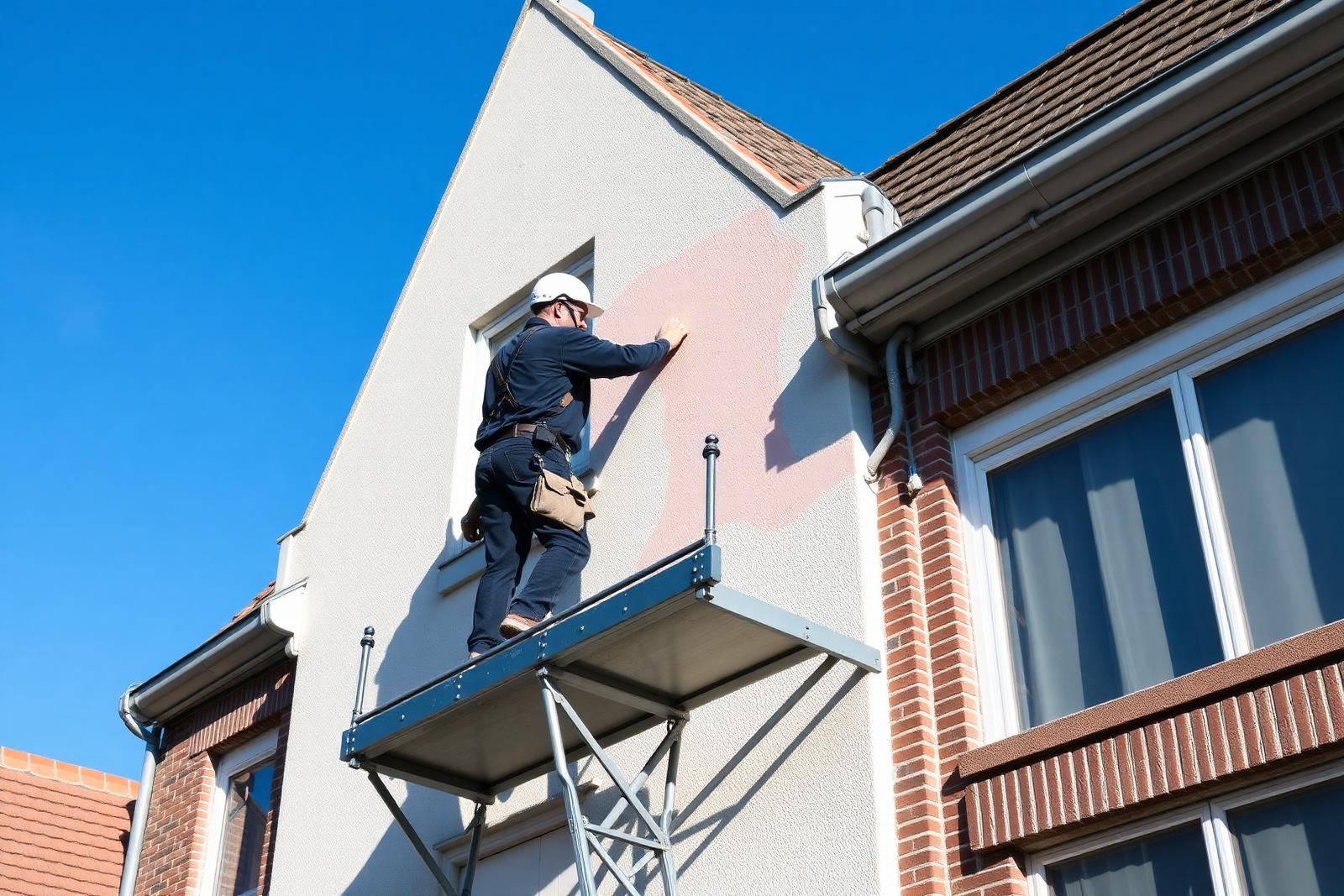 Buitengevel stucwerk aan een woning in Zuid-Holland