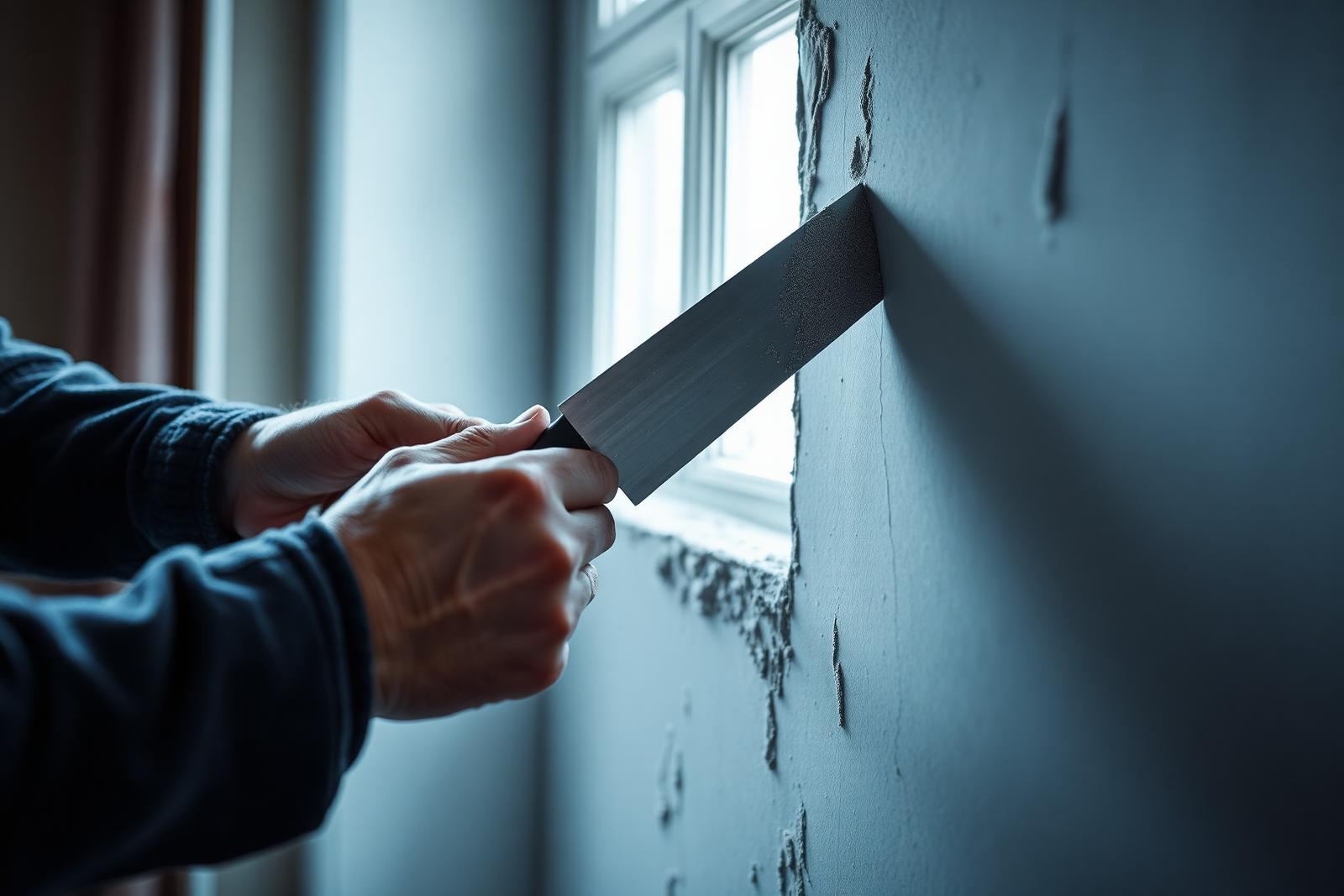Stukadoor uit Rotterdam werkt strak stucwerk af op een wand