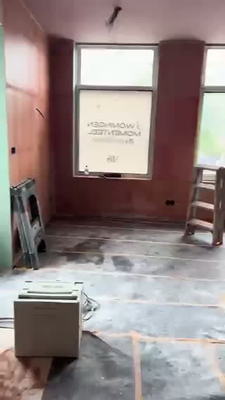 Ruimte in aanbouw tijdens onze werkzaamheden op locatie